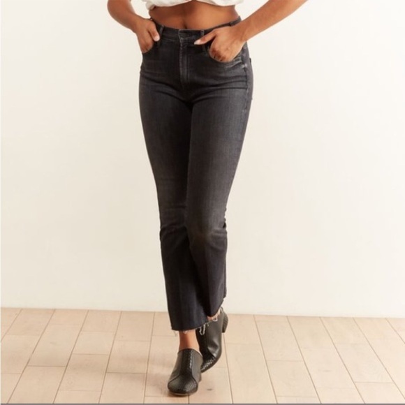 MOTHER The Hustler Ankle Fray Faded Black Jeans 29 - Picture 3 of 13